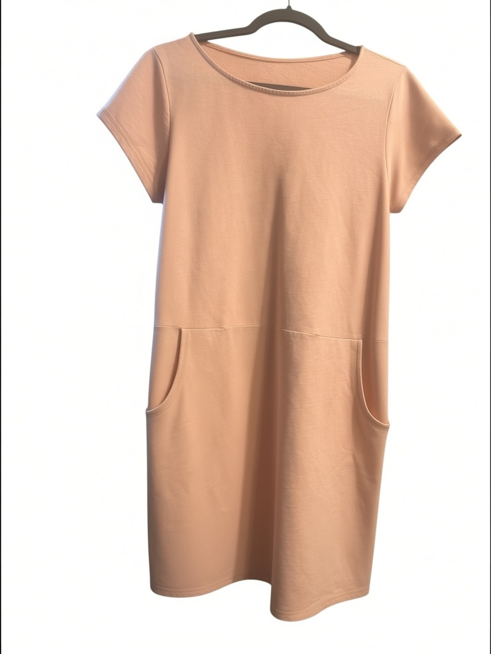Synergy Organic Clothing Pink and White Midi Dress